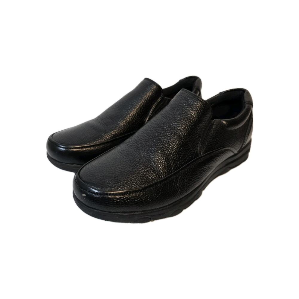 Alpine Swiss Arbete Mens SZ 8 Black Work Shoes Slip Resistant Genuine Leather